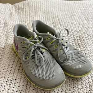 Nike Women's Gray and Lime Athletic Shoes